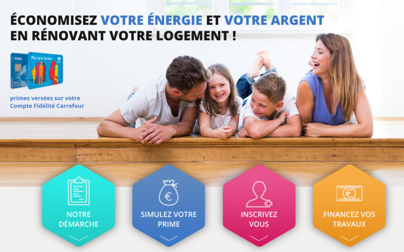 prime éco énergie Carrefour pour financer les travaux de rénovation énergétique