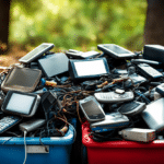 Poubelles colorées pour le tri des déchets électroniques