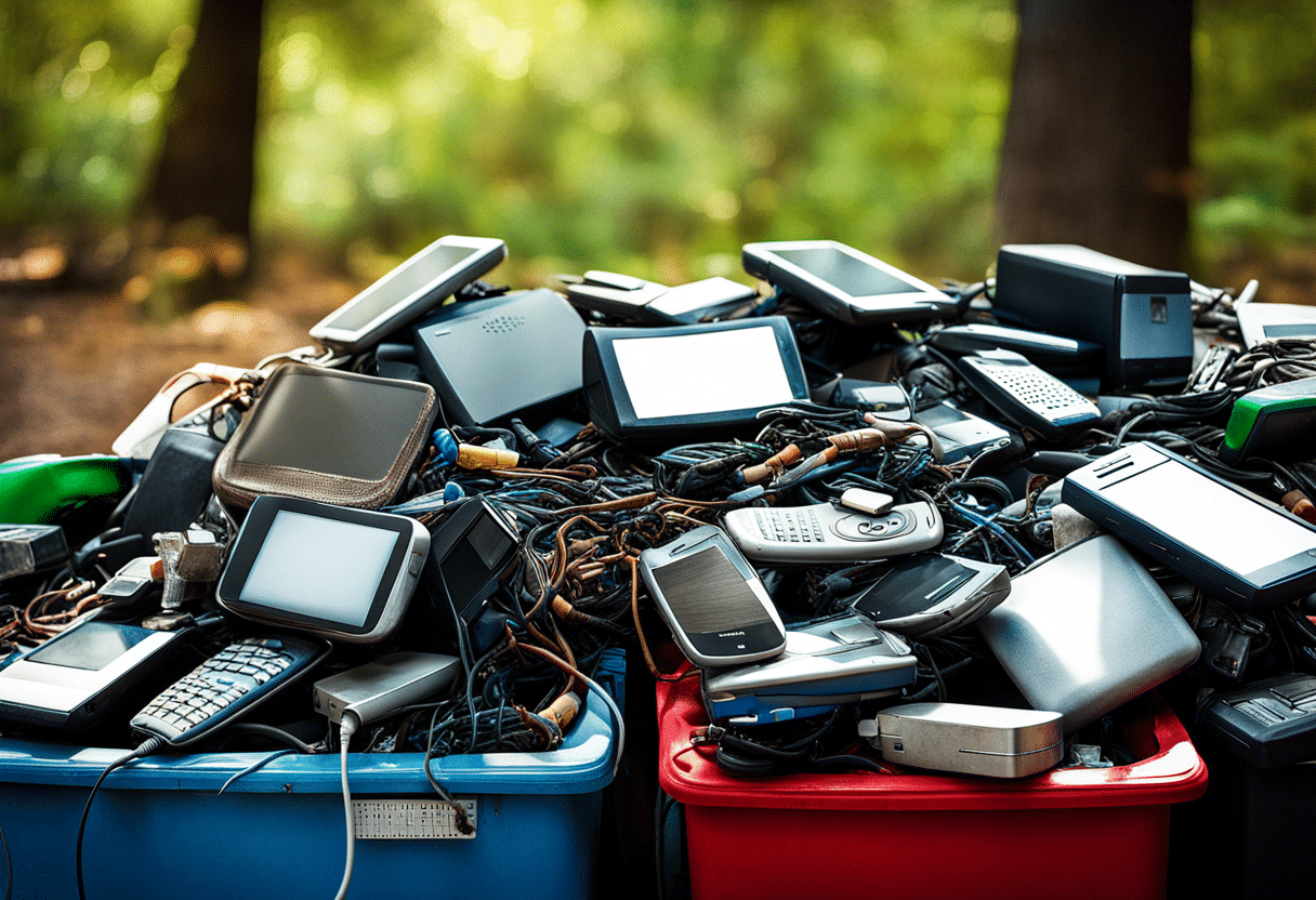 Poubelles colorées pour le tri des déchets électroniques